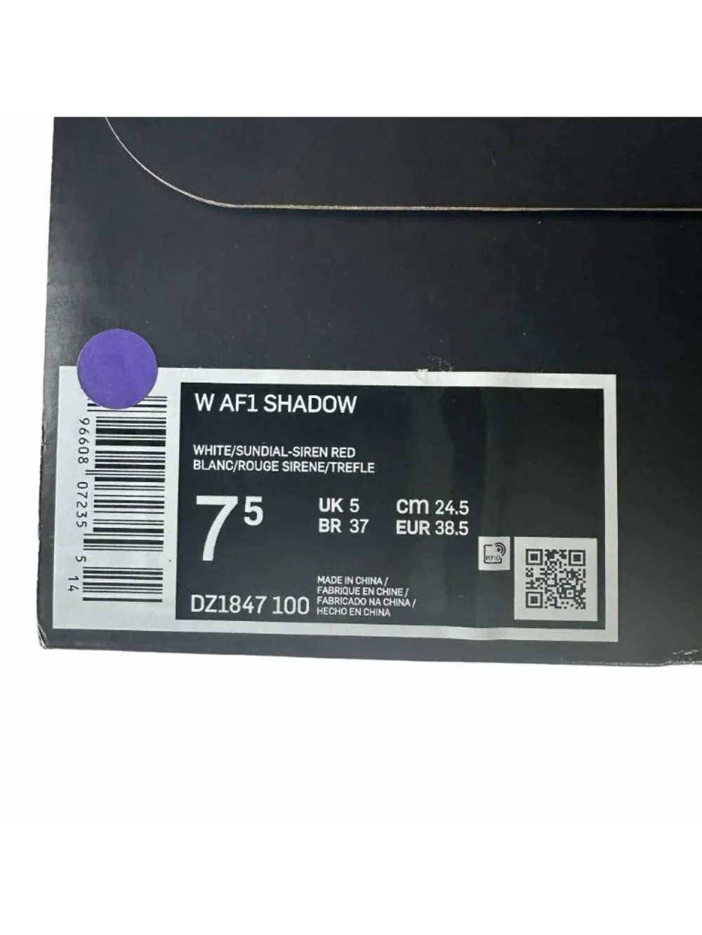 🤩NIke Air Force 1 Shadow 7.5 Women Shoes DZ1847-100 Sneakers White Platform New - Picture 13 of 14